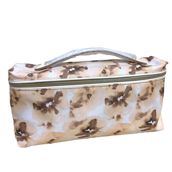 ESTEE LAUDER Abstract Floral Slim Train Case Cosmetics Bag Makeup Case - Picture 1 of 11